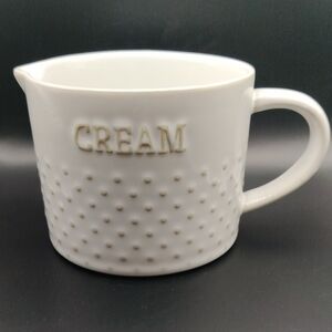 Better Homes And Gardens Cream and White Ceramic Pitcher 14 Oz.